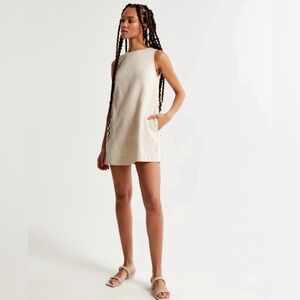 Tan Abercrombie Linen Dress